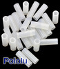 Nylon Spacer: 15mm Length, 5mm OD, 3.3mm ID (25-Pack)