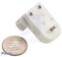 120:1 Mini Plastic Gearmotor Offset 3mm D-Shaft Output 