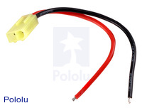 Mini Tamiya Plug with 10cm Leads, Male