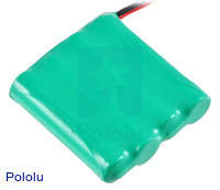 Rechargeable NiMH Battery Pack: 4.8 V, 900 mAh, 4x1 AAA Cells, JR Connector