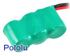 Rechargeable NiMH Battery Pack: 3.6 V, 200 mAh, 3x1 1/3-AAA Cells, JR Connector