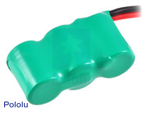 Rechargeable NiMH Battery Pack: 3.6 V, 200 mAh, 3x1 1/3-AAA Cells, JR Connector