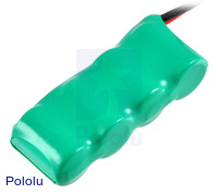 Rechargeable NiMH Battery Pack: 4.8 V, 200 mAh, 4x1 1/3-AAA Cells, JR Connector