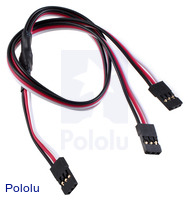Servo Y Splitter Cable 12" Female - 2x Female