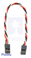 Twisted Servo Extension Cable 6" Female - Female