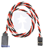 Twisted Servo Extension Cable 24" Male - Female