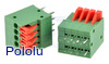 Screwless Terminal Block: 4-Pin, 0.1" Pitch, Top Entry (2-Pack)