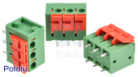 Screwless Terminal Block: 3-Pin, 0.2" Pitch, Top Entry (3-Pack)