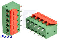Screwless Terminal Block: 5-Pin, 0.2" Pitch, Top Entry (2-Pack)
