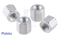 Aluminum Standoff: 3/16" Length, 4-40 Thread, F-F (4-Pack)