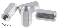 Aluminum Standoff: 3/8" Length, 4-40 Thread, F-F (4-Pack)