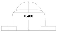Pololu 3/8 inch metal ball caster height (unit: inch)