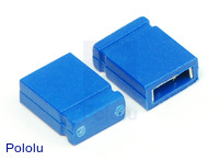 0.100" (2.54 mm) Shorting Block: Blue, Top Closed