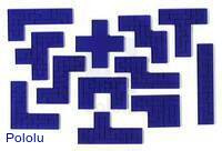 A laser-cut and laser-engraved pentominoes puzzle.