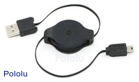 USB Cable A to Mini-B 3 ft. Retractable