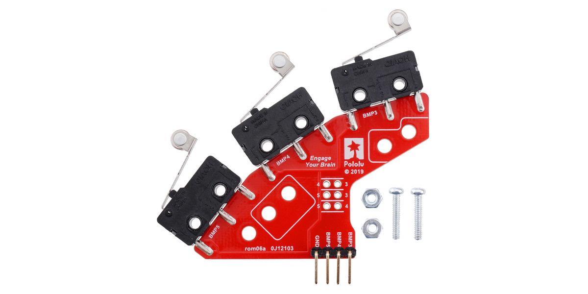 Pololu - Left Bumper Switch Assembly for Romi/TI-RSLK MAX (Through-Hole ...