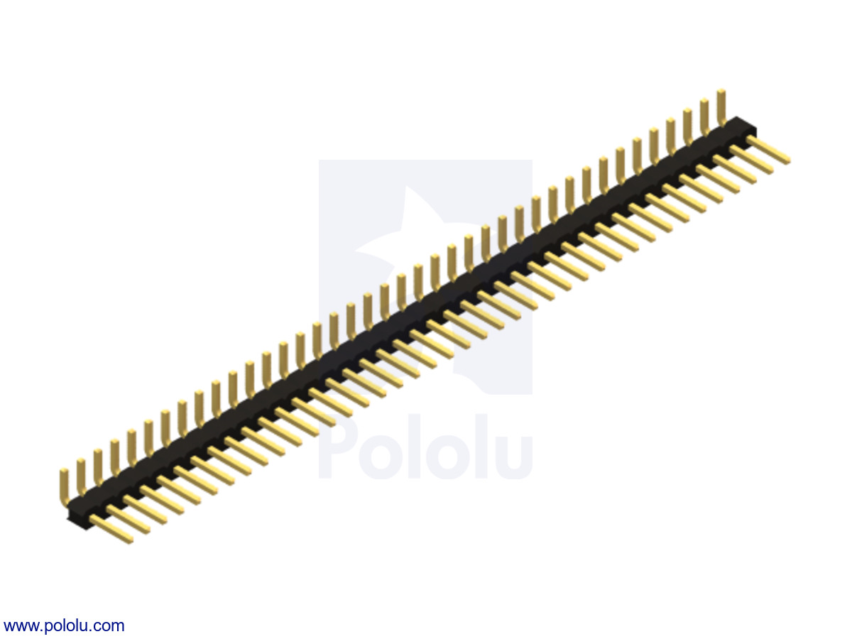 Pin Header 2.54mm 1*2P-40P Single Row Male Right Angle PCB Pin Strip for Arduino 