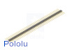 0.100" (2.54 mm) Breakaway Male Header: 1×40-Pin, Straight, Double-Sided