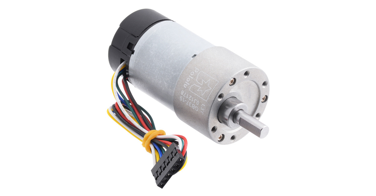 Pololu - 19:1 Metal Gearmotor 37Dx68L mm 12V with 64 CPR