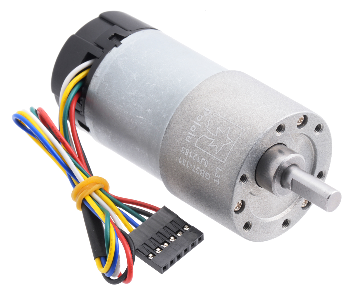 131:1 Metal Gearmotor 37Dx73L mm 12V with 64 CPR Encoder (Helical Pinion)