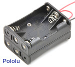 6-AAA Battery Holder, Back-to-Back