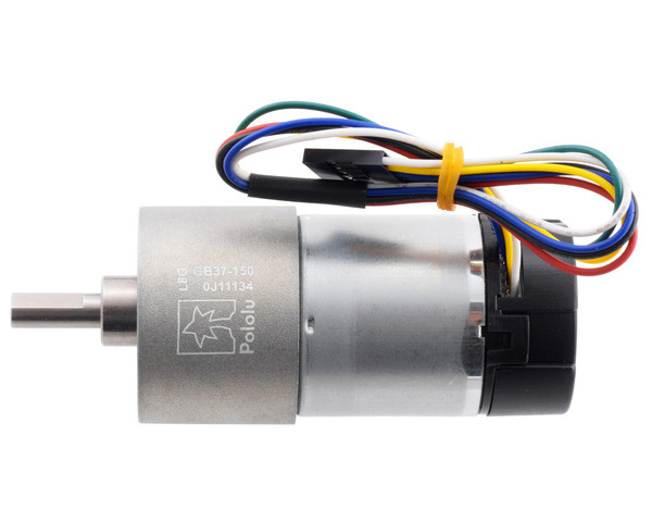 Pololu - 150:1 Metal Gearmotor 37Dx73L mm 12V with 64 CPR Encoder ...