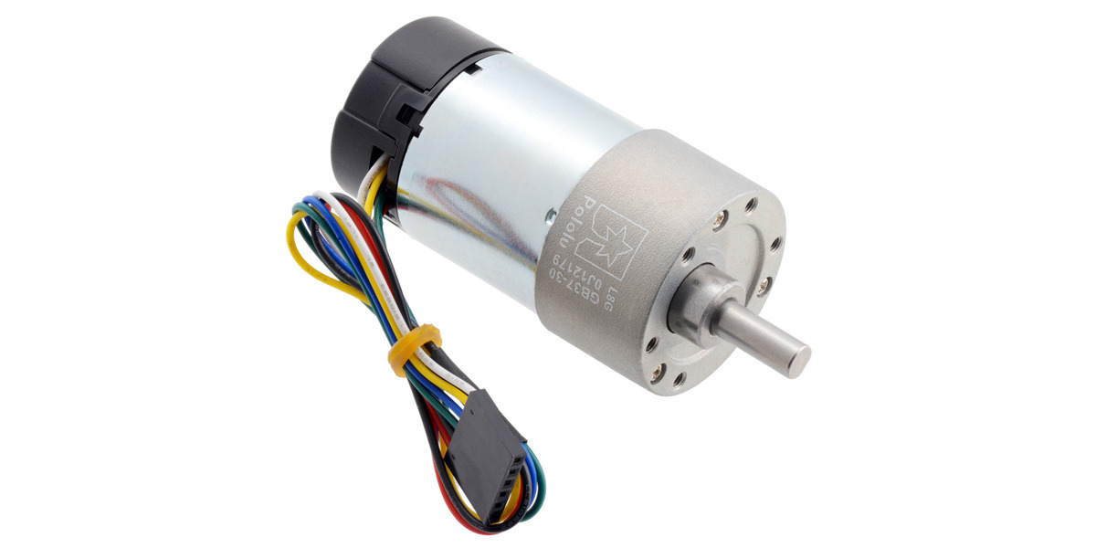 Pololu - 30:1 Metal Gearmotor 37Dx68L mm 24V with 64 CPR Encoder (Helical  Pinion)