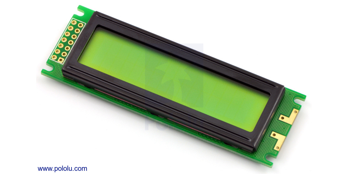 Pololu 16 2 character lcd parallel interface 