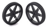 Pololu Wheel for Micro Servo Splines (21T, 4.8mm) - 60×8mm, Black, 2-Pack
