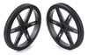 Pololu Wheel for Standard Servo Splines (25T, 5.8mm) - 70×8mm, Black, 2-Pack