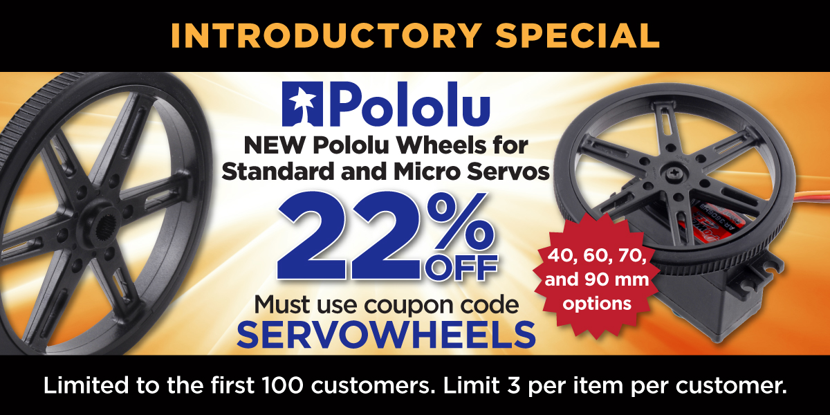 Pololu - New products: Pololu Wheels for Micro and Standard Servos