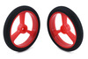 Pololu Wheel for Micro Servo Splines (21T, 4.8mm) - 40×7mm, Red, 2-Pack