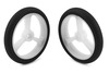 Pololu Wheel for Micro Servo Splines (21T, 4.8mm) - 40×7mm, White, 2-Pack