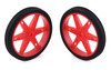 Pololu Wheel for Micro Servo Splines (21T, 4.8mm) - 60×8mm, Red, 2-Pack