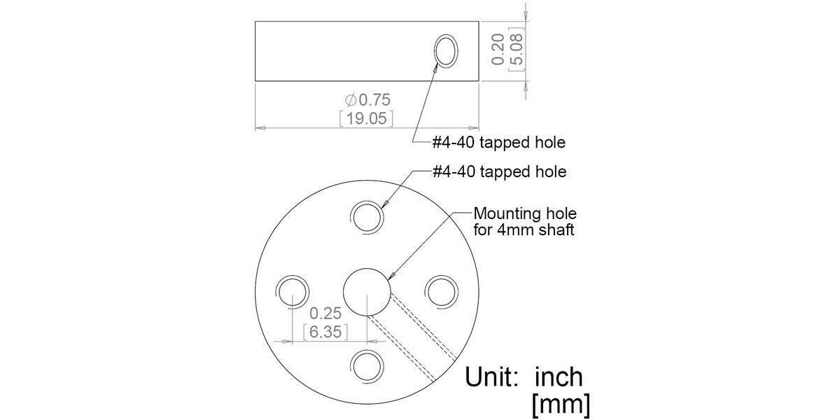 Pololu - Mechanical drawing for the Pololu universal aluminum mounting ...