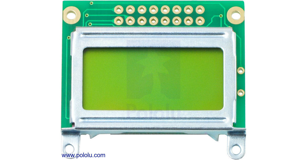Pololu - 8x2 Character LCD - Silver Bezel (Parallel Interface)