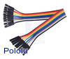 Ribbon Cable Premium Jumper Wires 10-Color F-F 6" (15 cm)