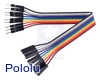 Ribbon Cable Premium Jumper Wires 10-Color M-F 6" (15 cm)