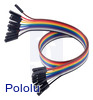 Ribbon Cable Premium Jumper Wires 10-Color F-F 12" (30 cm)