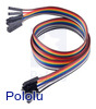 Ribbon Cable Premium Jumper Wires 10-Color F-F 24" (60 cm)