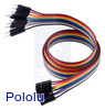 Ribbon Cable Premium Jumper Wires 10-Color M-F 24" (60 cm)