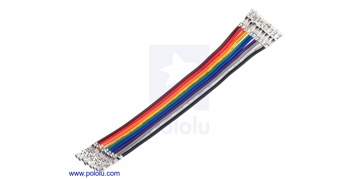 Pololu Wires with Pre-Crimped Terminals 50-Piece 10-Color Assortment F-F  Item 2006