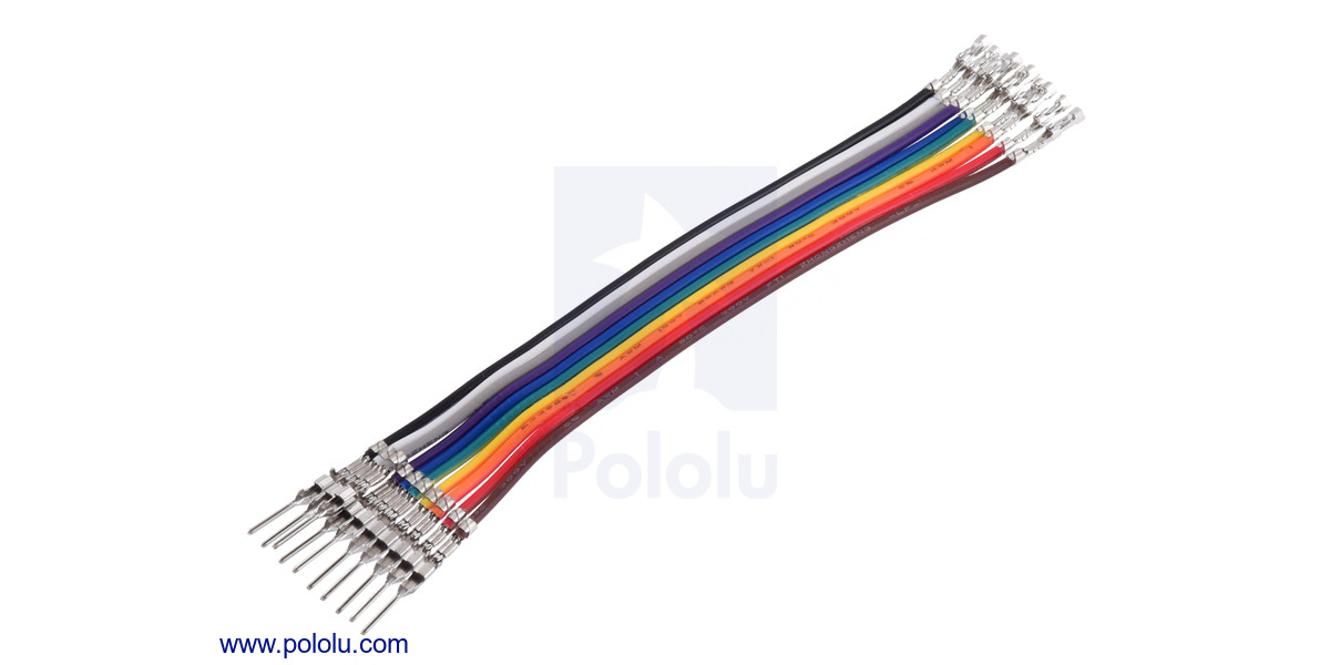 5 wire ribbon cable, dupont connectors (male/female). - Retroamplis