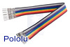 Ribbon Cable with Pre-Crimped Terminals 10-Color M-F 6" (15 cm)