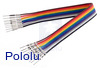 Ribbon Cable with Pre-Crimped Terminals 10-Color M-M 6" (15 cm)