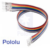 Ribbon Cable with Pre-Crimped Terminals 10-Color M-F 12" (30 cm)