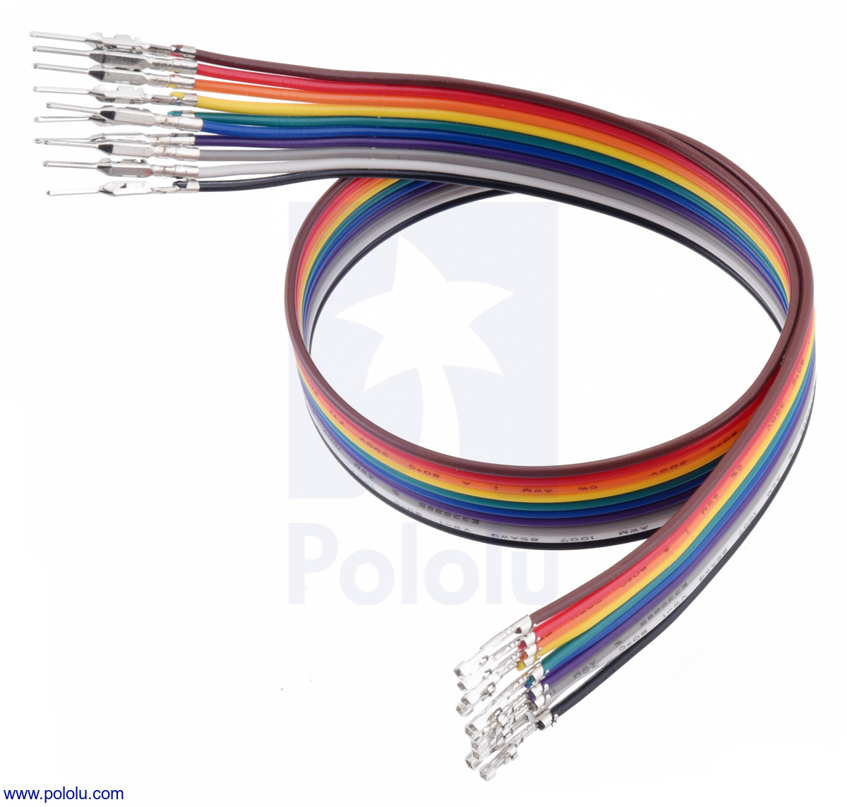 5 wire ribbon cable, dupont connectors (male/male).