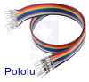 Ribbon Cable with Pre-Crimped Terminals 10-Color M-M 12" (30 cm)