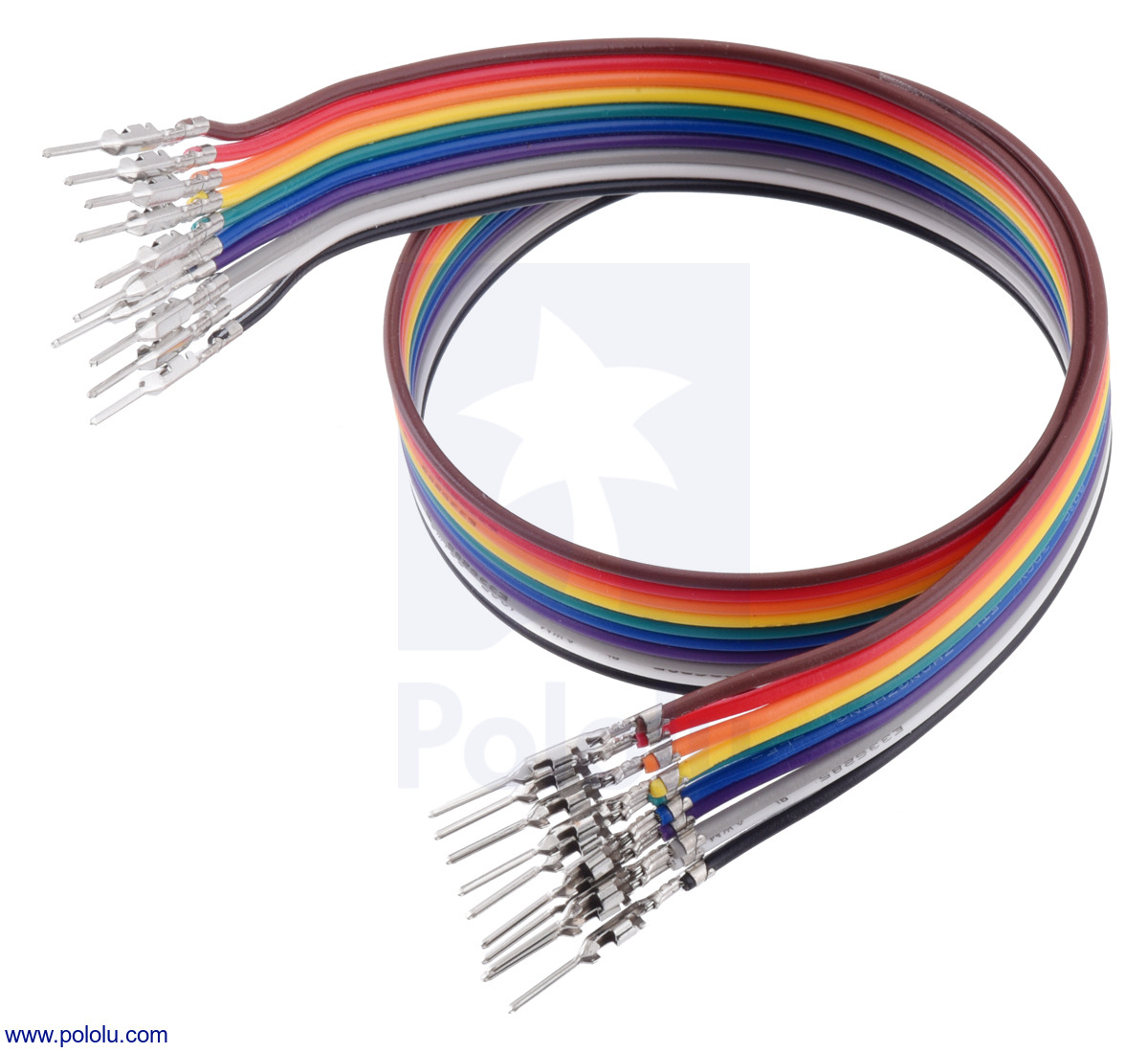 Ribbon Cable with Pre-Crimped Terminals 10-Color M-M 12 (30 cm)