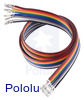 Ribbon Cable with Pre-Crimped Terminals 10-Color F-F 24" (60 cm)